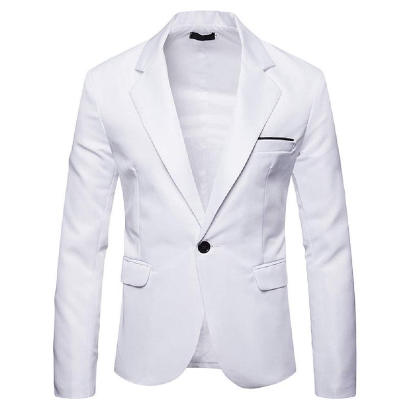 Catheive Men's Blazer Lightweight Casual Solid One Button Slim Fit Sport Coat - Image 2